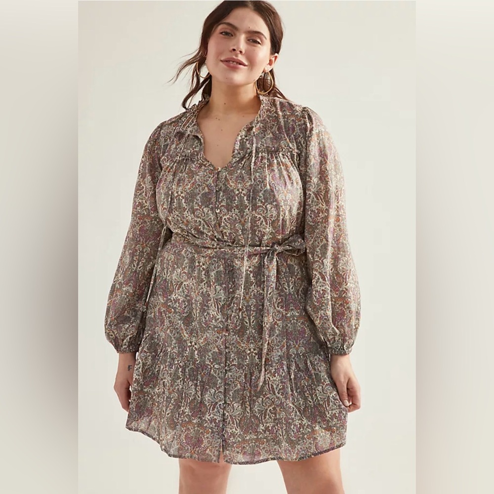 Anthropologie Calanthe Mini Shirt Dress Size 2x